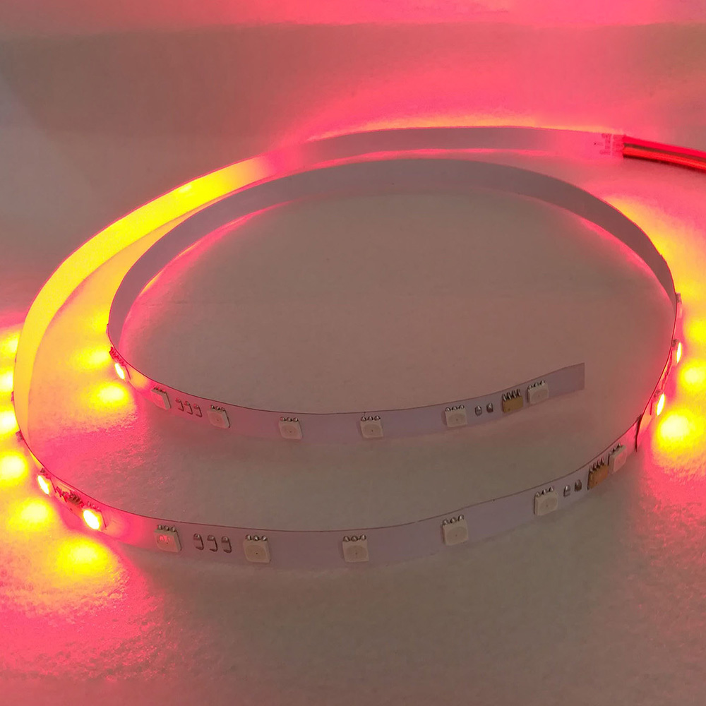 DC24V WST2906 5050SMD RGB Breakpoint-continue 16.4Ft 240LEDs White PCB Dream Color LED Strip Lights